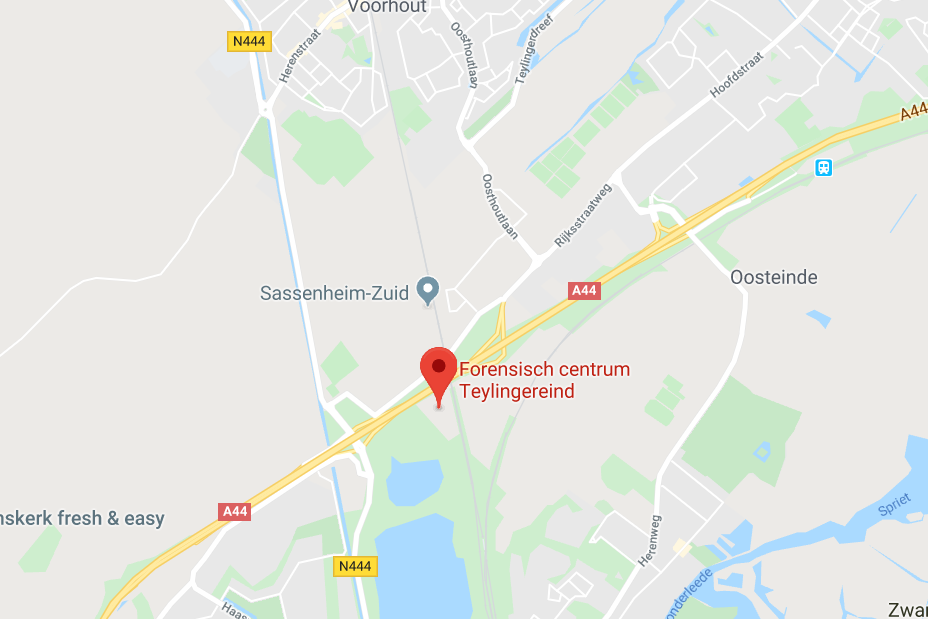 Locatie Forensisch Centrum Teylingereind op de kaart.